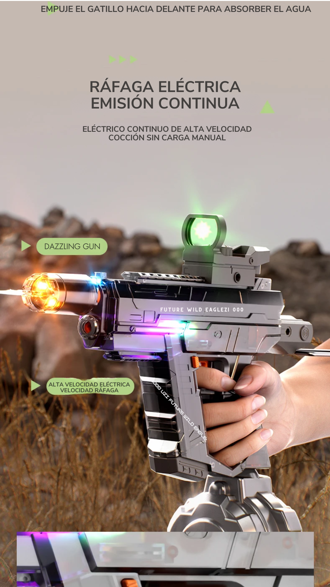 Pistola de agua eléctrica